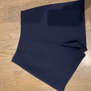 Oscar de la Renta Navy Double Face Short